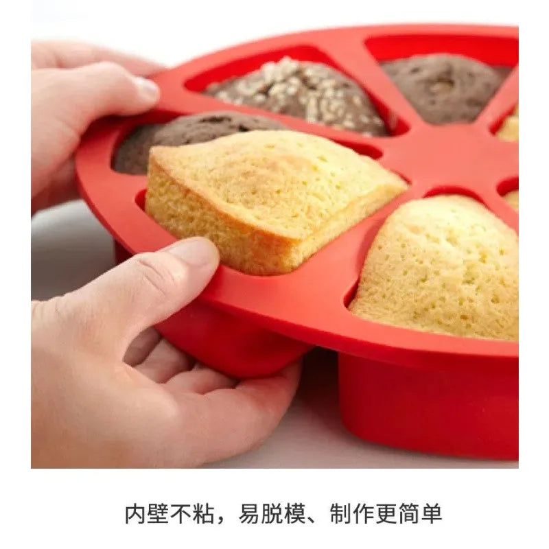8-Hole Orange Shaped Silicone Cake & Pizza Baking Mold Silicone Baking Mold Babs