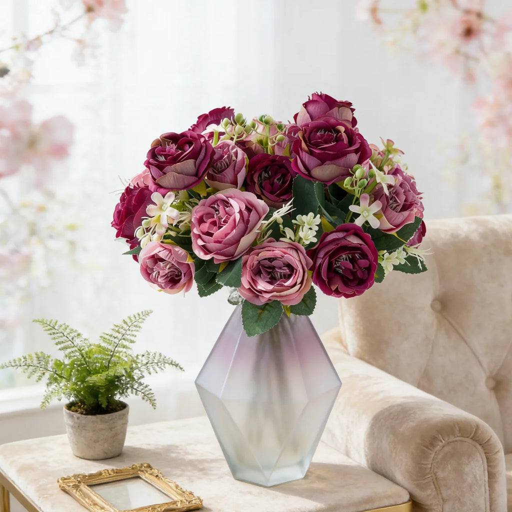 Artificial Silk Rose Bouquet – Wedding & Home Decor Artificial Flower Bouquet Babs