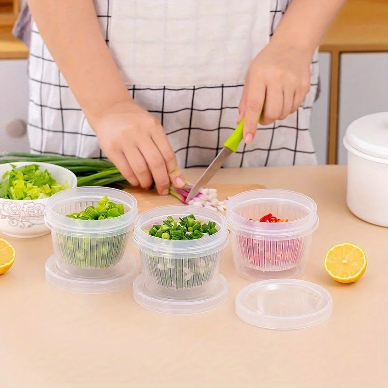 Double-Layer Onion & Garlic Fridge Storage Box | Food Keeper Food Storage Container Babs