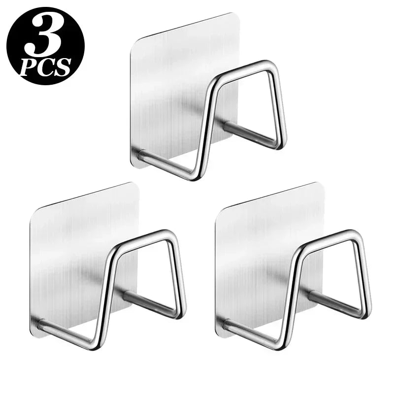 Stainless Steel Sink Sponge Holder Self-Adhesive Wall Rack Sink Sponge Holder Babs 3PCS