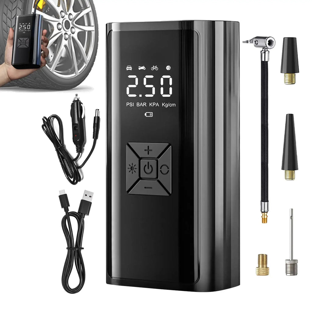 Wireless Portable Tire Inflator – 120W Electric Air Compressor Portable Tire Inflator Babs