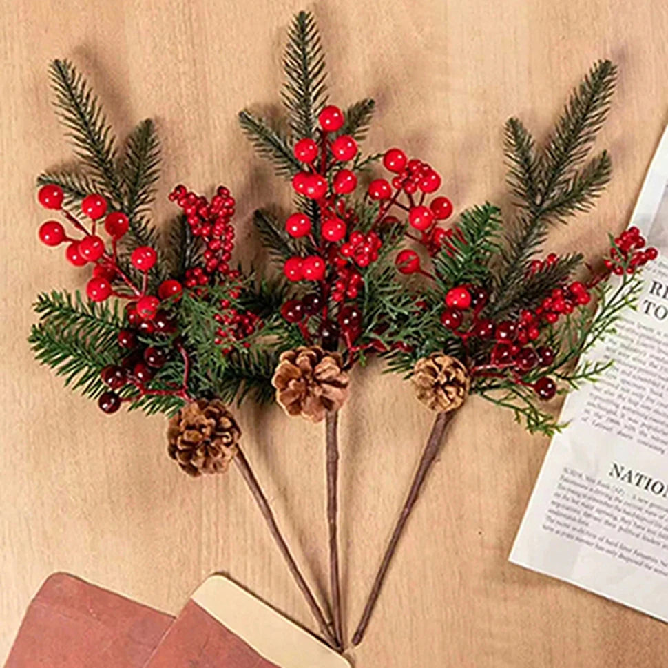 Artificial Red Fruit Berry Branches – Holiday & Wedding Décor Artificial Décor Branch Babs