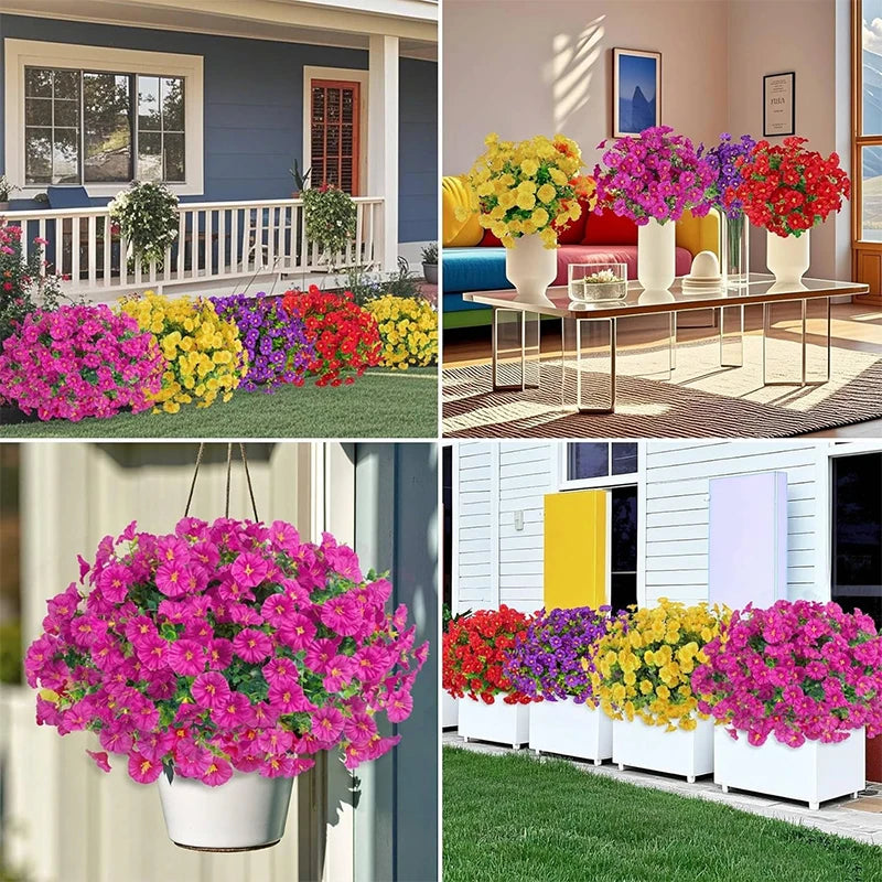 35CM Silk Morning Glory Artificial Flower UV-Protected Decor Artificial Flower Bouquet Babs