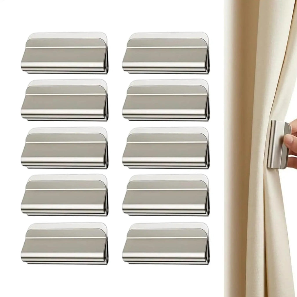 Magnetic Curtain Clips – Drill-Free Fasteners, 10 Pairs Curtain Magnetic Clips Babs