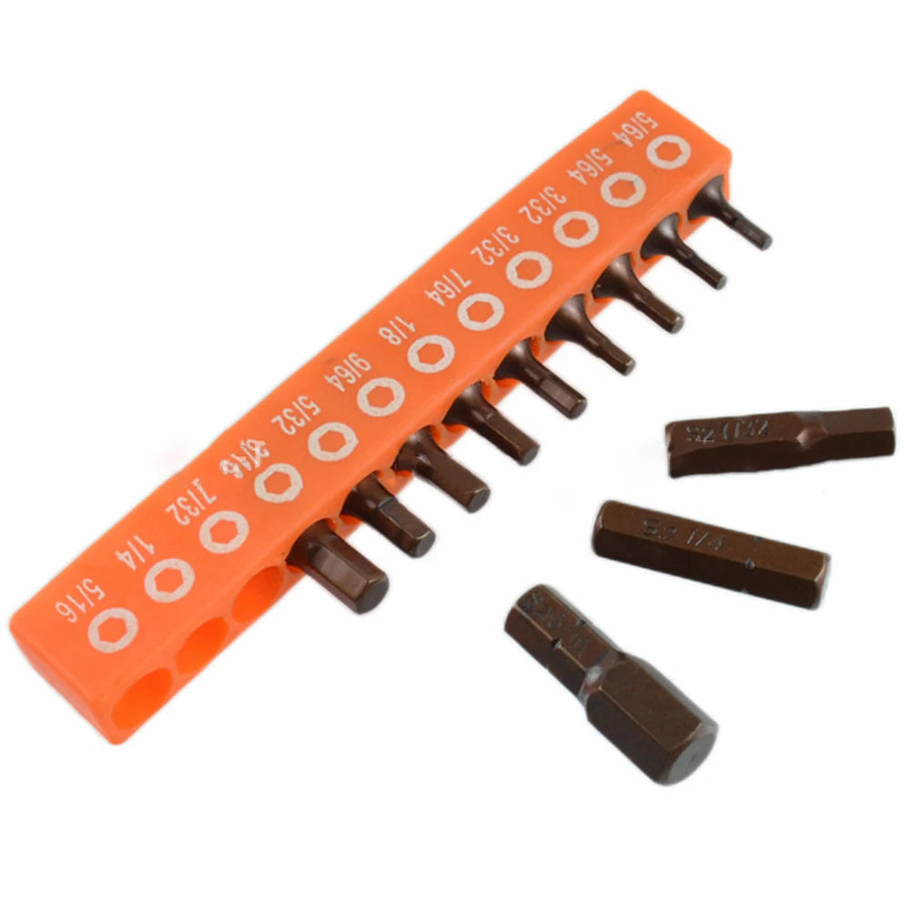 Magnetic Hex Screwdriver Bit Set 25mm 1/4" Shank – 12 or 24 Pcs Screwdriver Bit Set Babs