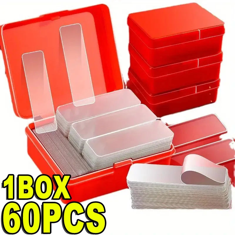 Reusable Double-Sided Adhesive Tape Pads – No-Trace Wall Mount Double-Sided Adhesive Tape Babs 60PCS S- 3.5X1.1cm