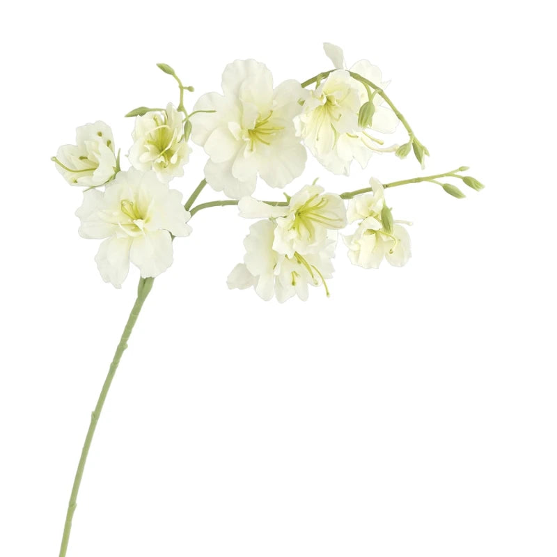 Artificial Silk Crabapple Flowers for Wedding & Home Decor Artificial Silk Flowers Babs WHITE 3 pcs