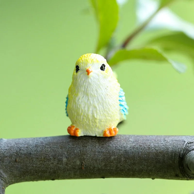 10pcs Cartoon Bird Resin Ornaments for Moss & Succulent Decor Miniature Garden Ornaments Babs