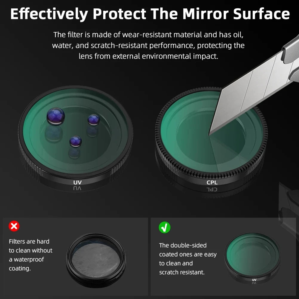 Optical Lens Filter Set for Insta360 GO3S Action Camera Camera Lens Filter Set Babs