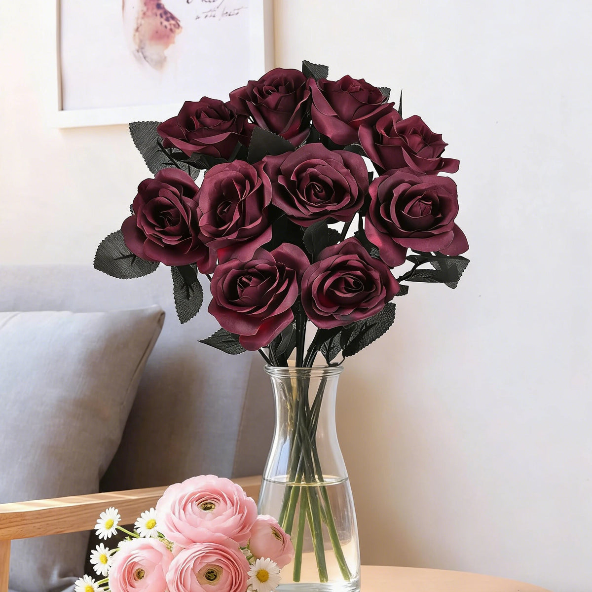 Silk Rose Artificial Flowers Bouquet 5/10 Pcs – Home Decor Artificial Flower Bouquet Babs