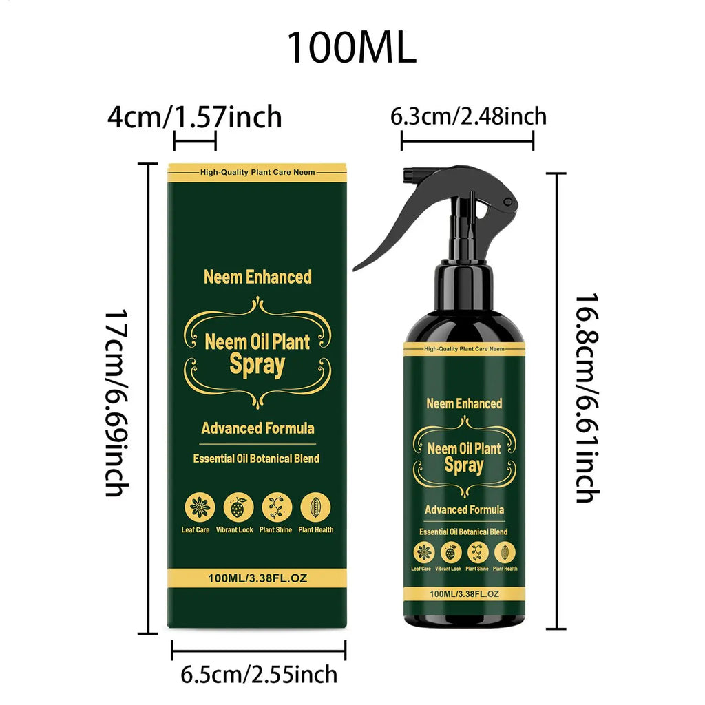 Neem Oil Plant Spray – Leaf Cleaner & Shine, Indoor & Outdoor Plant Leaf Spray Babs