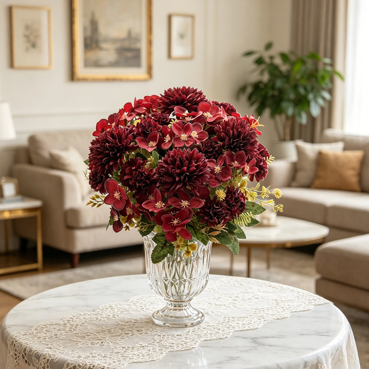 Silk Hydrangea & Carnation Artificial Flowers – Wedding & Home Artificial Silk Flowers Babs