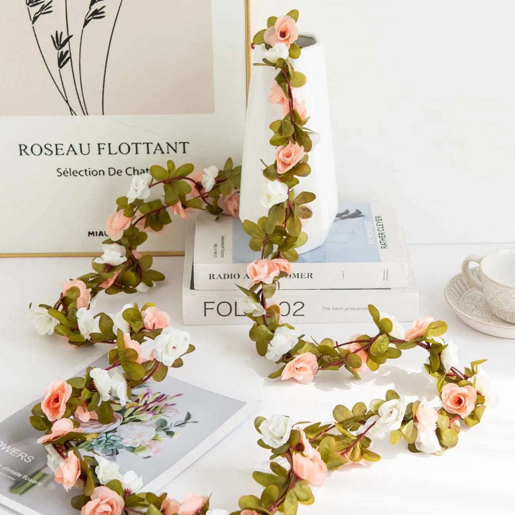 Artificial Silk Rose Garland 240cm – Wedding & Home Décor Artificial Flower Garland Babs