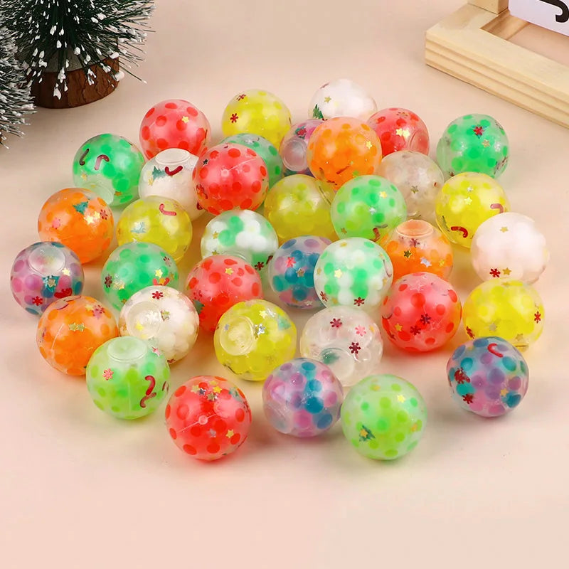 Christmas Squeeze Balls 10/20 Pcs – Stocking Stuffers & Party Toys Squeeze Sensory Toy Babs
