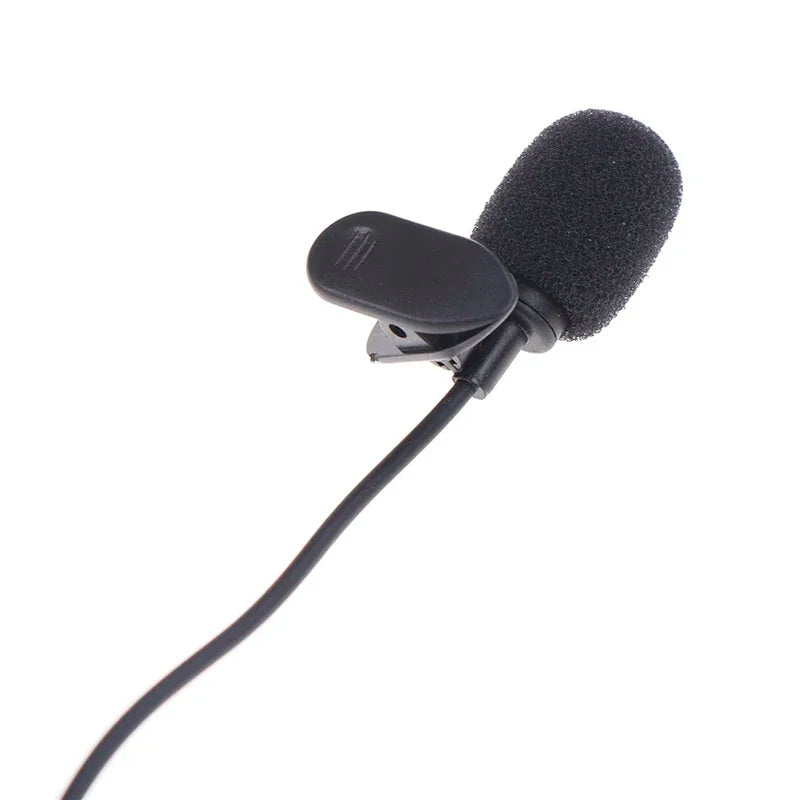 3.5mm Clip-On Condenser Mic for PC Laptop – 1.5M Cable Clip-On Microphone Babs