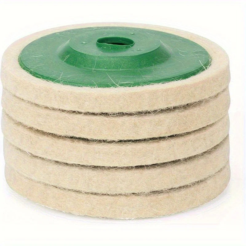 6-Piece Wool Felt Polishing Buffing Wheel Set for Rotary Tools Buffing Wheel Set Babs