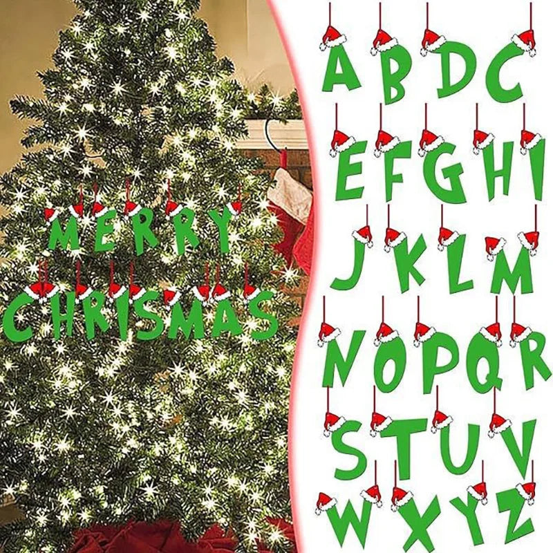 26 Letter Christmas Tree Ornaments – DIY Holiday Décor Set Christmas Ornaments Babs