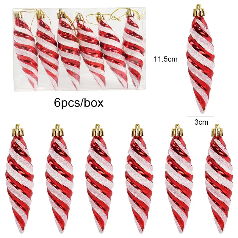 6-Pack Christmas Tree Ornaments – Stars, Snowflakes & Xmas Balls Christmas Tree Ornaments Babs Set6