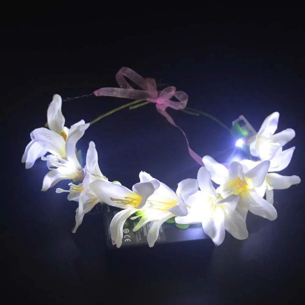 LED Flower Crown Headband – Glow Party & Festival Accessory LED Flower Crown Babs