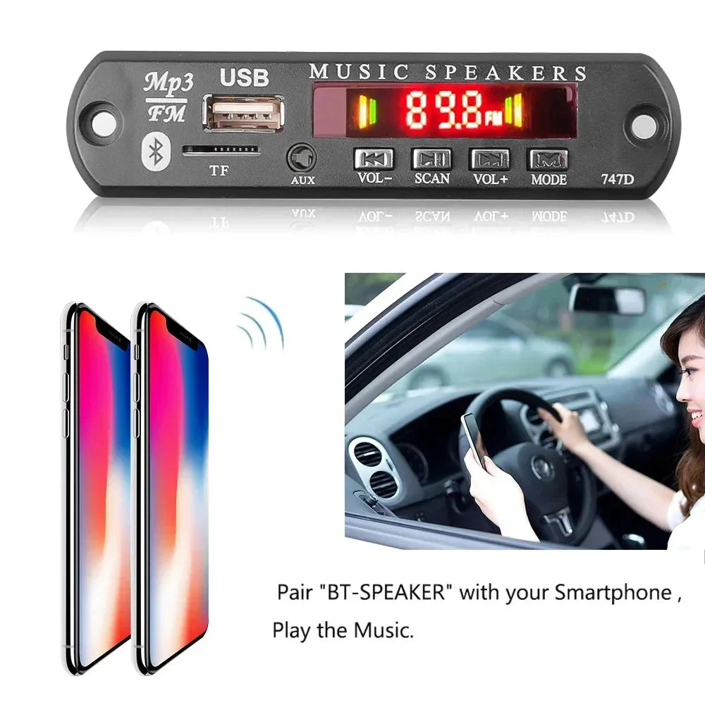 KEBIDUMEI 2×20W Bluetooth 5.0 MP3 Decoder Board USB TF FM Radio MP3 Decoder Board Babs