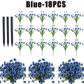 UV Resistant Artificial Violet Flowers – Garden & Wedding Décor Artificial Flower Shrubs Babs Blue-18PCS