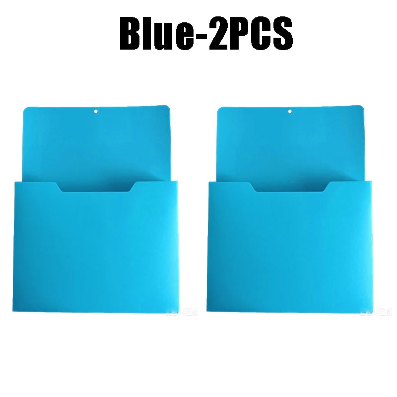 Magnetic Wall Mount A4 File Holder & Document Organizer Wall File Organizer Babs Blue-2PCS