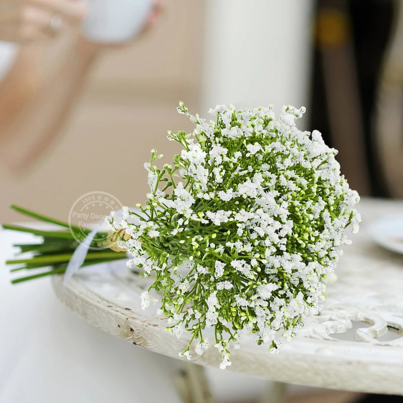 12pcs Artificial Baby's Breath Gypsophila Flowers White 32cm Artificial Flower Stems Babs