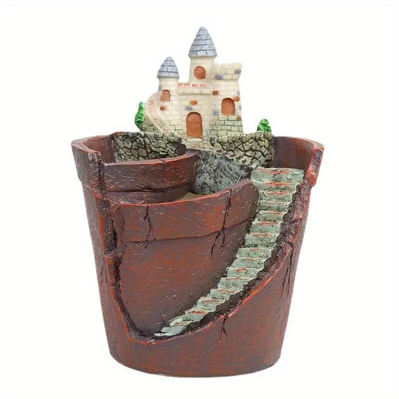 Creative Resin Succulent Planter – City Sky Flowerpot Décor Decorative Planter Babs castle