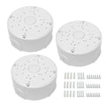 3-Pack Security Camera Junction Box Outdoor Waterproof Mount Camera Mount Bracket Babs White