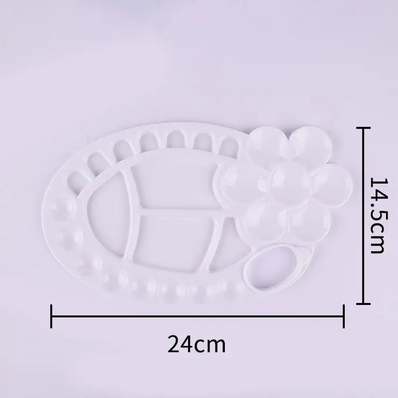 Clover-Shaped Multi-Compartment Paint Palette | Art Supplies Paint Palette Babs A1
