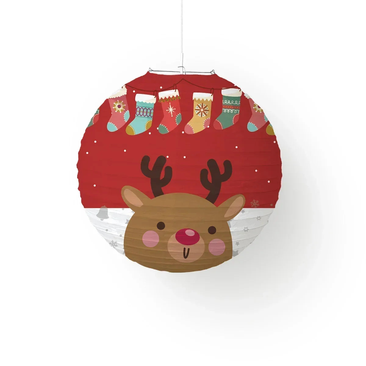 Holiday Paper Lantern Decor Set – Party & Christmas Ornaments Paper Lantern Set Babs 30cm elk 1pcs
