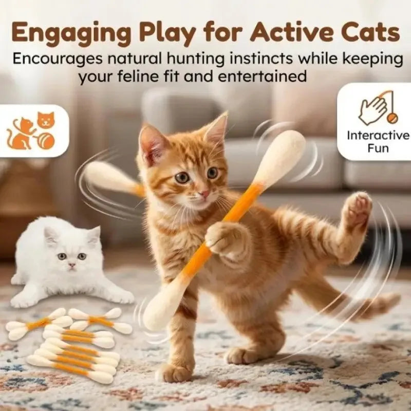 6pcs Catnip Sisal Cat Chew Toys – Teeth Grinding Sticks for Cats Cat Chew Toy Babs