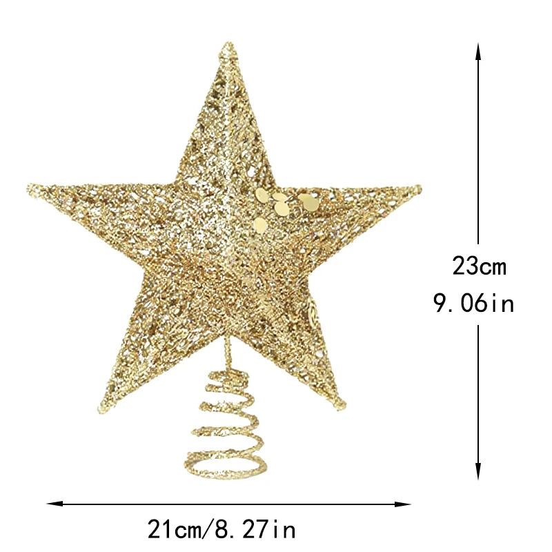 Gold & Silver Star Christmas Tree Ornaments | Holiday Décor Christmas Tree Ornaments Babs Medium Gold