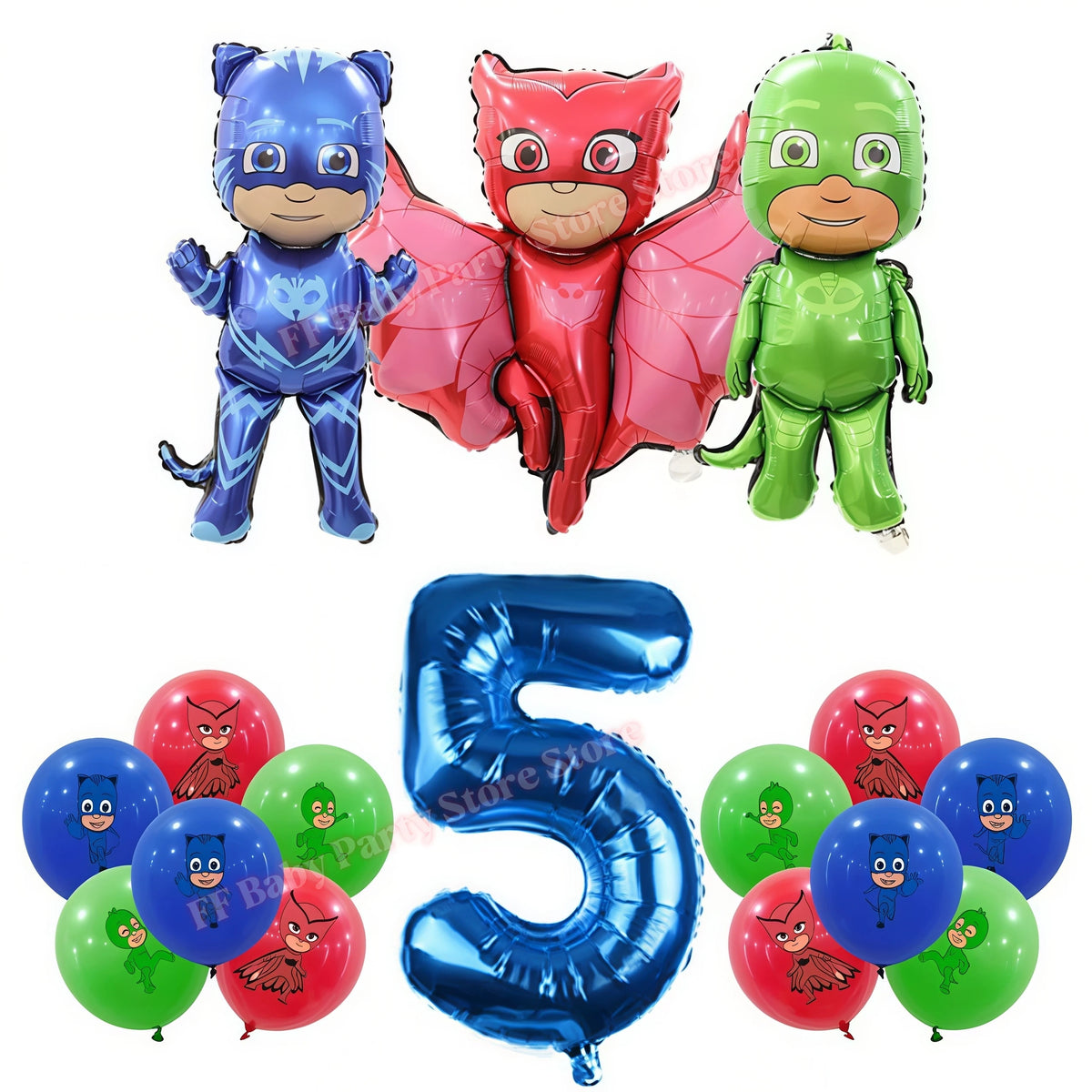 Superhero Birthday Party Supplies – Plates, Cups, Balloons & Banner Party Decoration Set Babs 22pcs Balloons-5