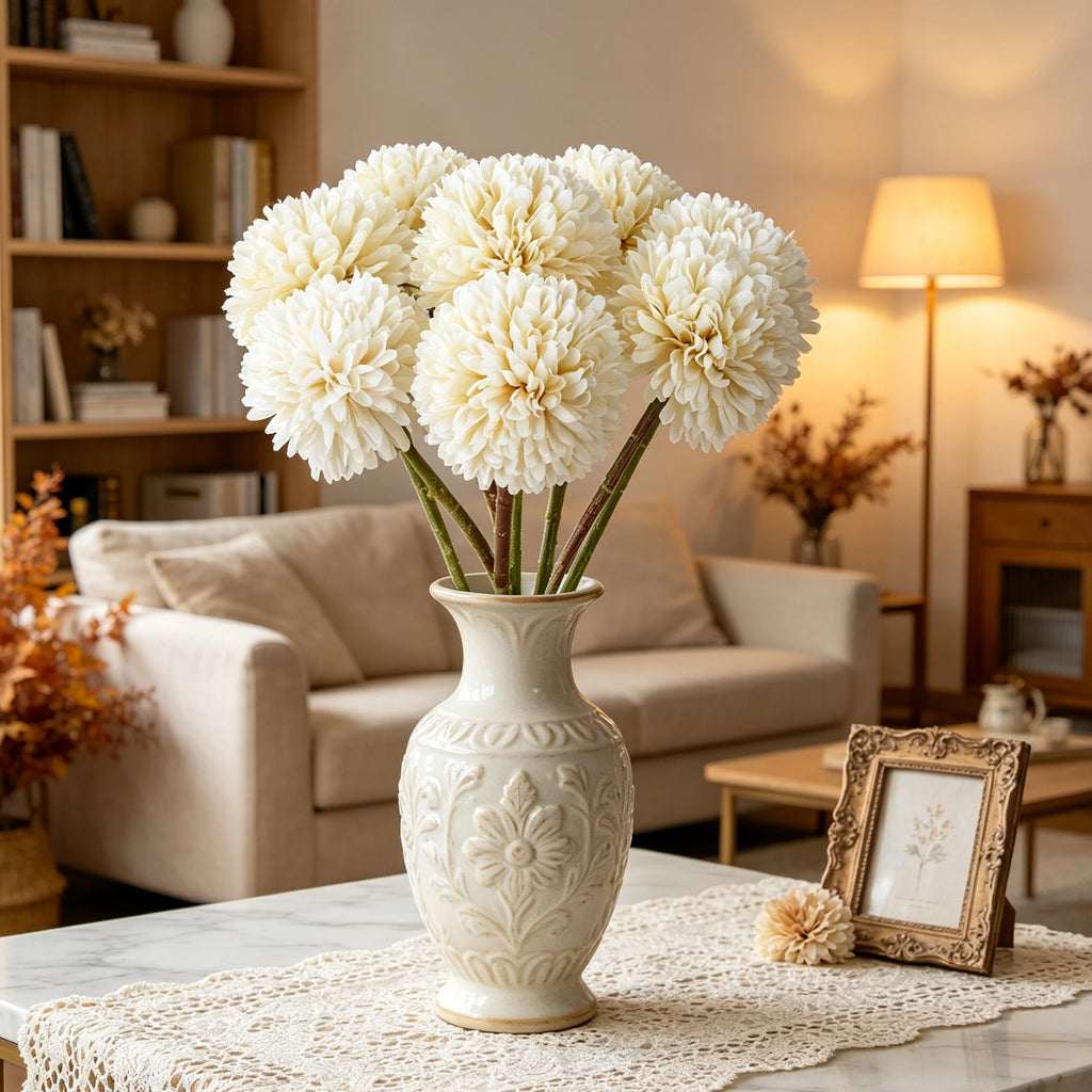 Silk Artificial Dandelion Hydrangea Flowers 10/20 Pcs – Décor Artificial Silk Flowers Babs