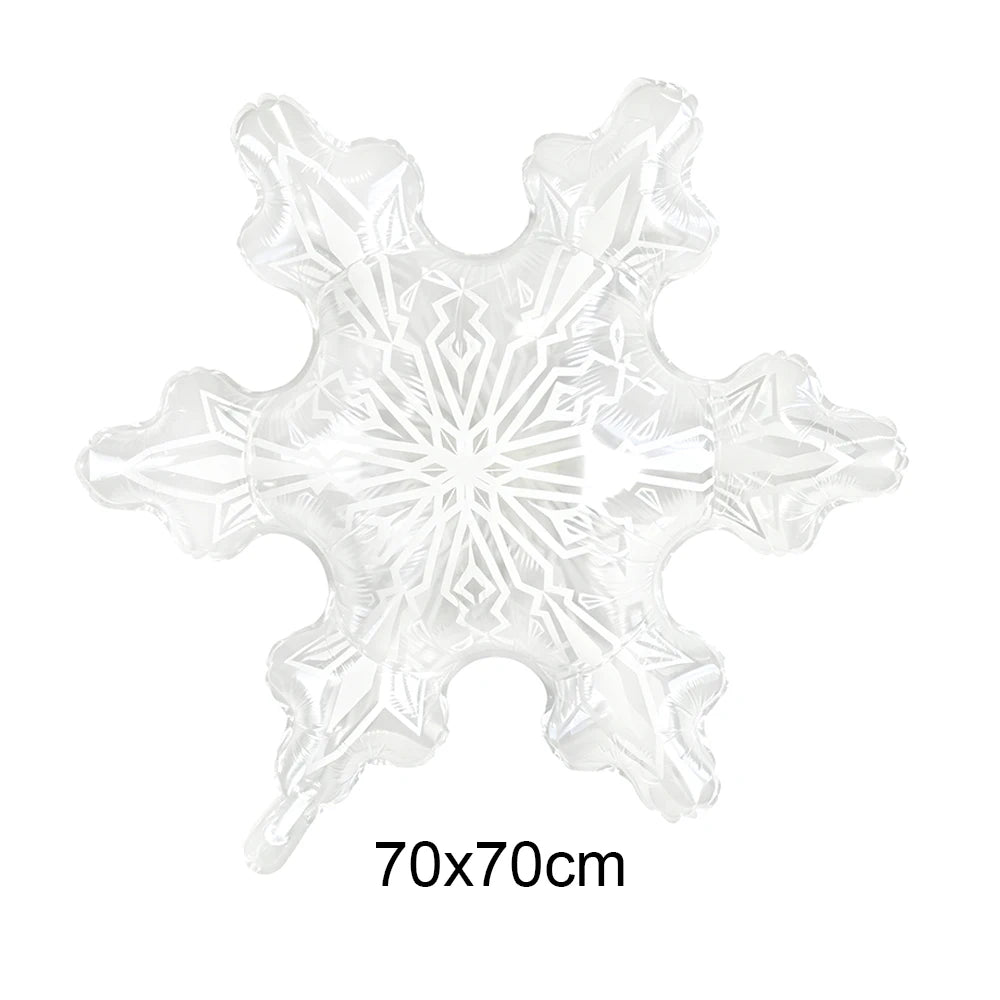 Snowflake Foil Balloons – White Pink Blue Party Décor Foil Party Balloons Babs Emerald As pictures show