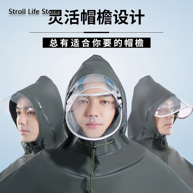 Waterproof Motorcycle Rain Poncho Jacket – Unisex Windbreaker Motorcycle Rain Poncho Babs