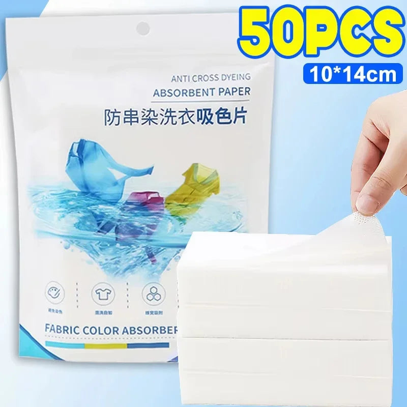 Color-Catcher Laundry Sheets – Anti-Dye Transfer, 50/150 Pcs Color Catcher Sheets Babs 50PCS