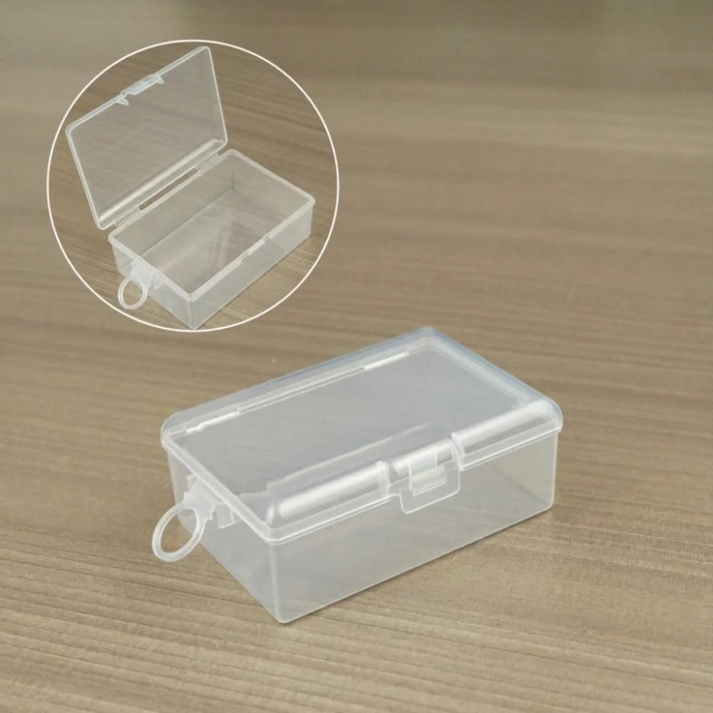 Mini Transparent Flip-Cover Storage Box – Jewelry & Craft Plastic Storage Box Babs Style E