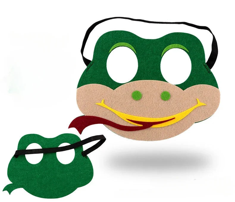 Kids Animal Felt Masks – Birthday, Cosplay & Forest Party Favors Kids Party Masks Babs snake