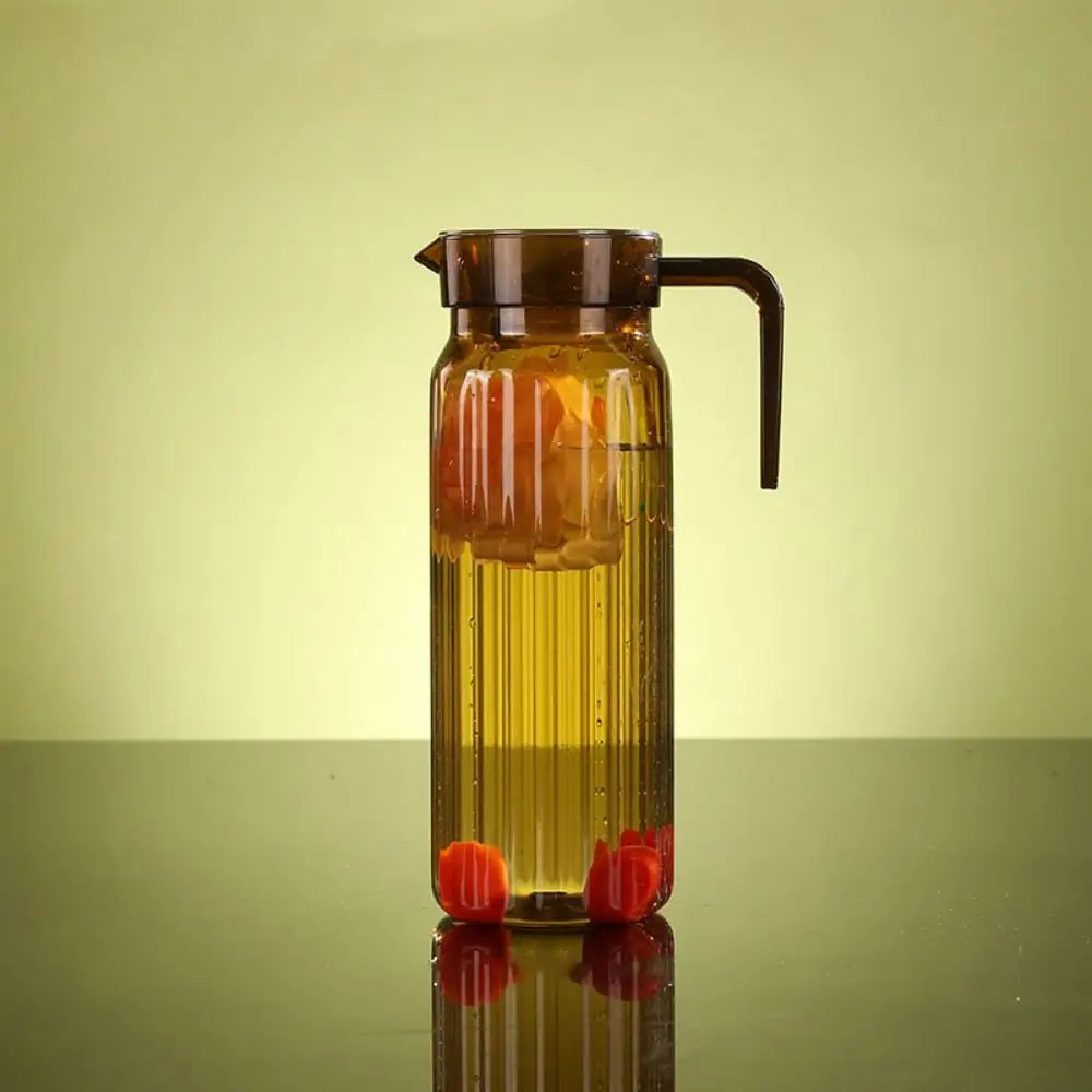 1100ml Striped Cold Water Pitcher – BPA-Free, Anti-Dust Lid Cold Water Pitcher Babs