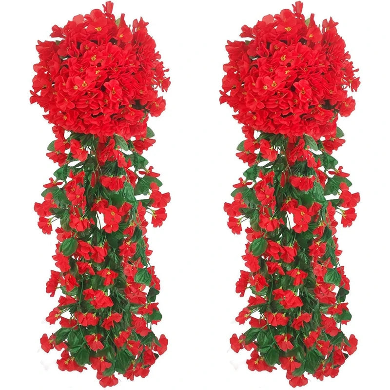 Artificial Silk Begonia Vine Bouquet – Wall & Wedding Decor Artificial Flower Vine Babs color 4 1 pc