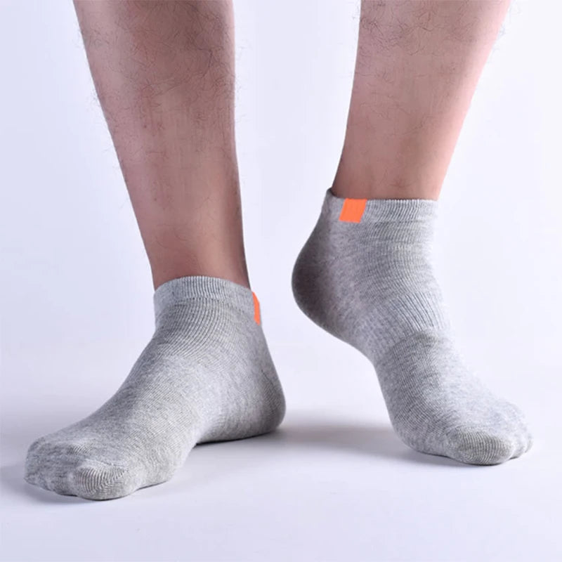 5 Pairs Men's Cotton Ankle Boat Socks – Colorful Low Cut Men's Ankle Socks Babs