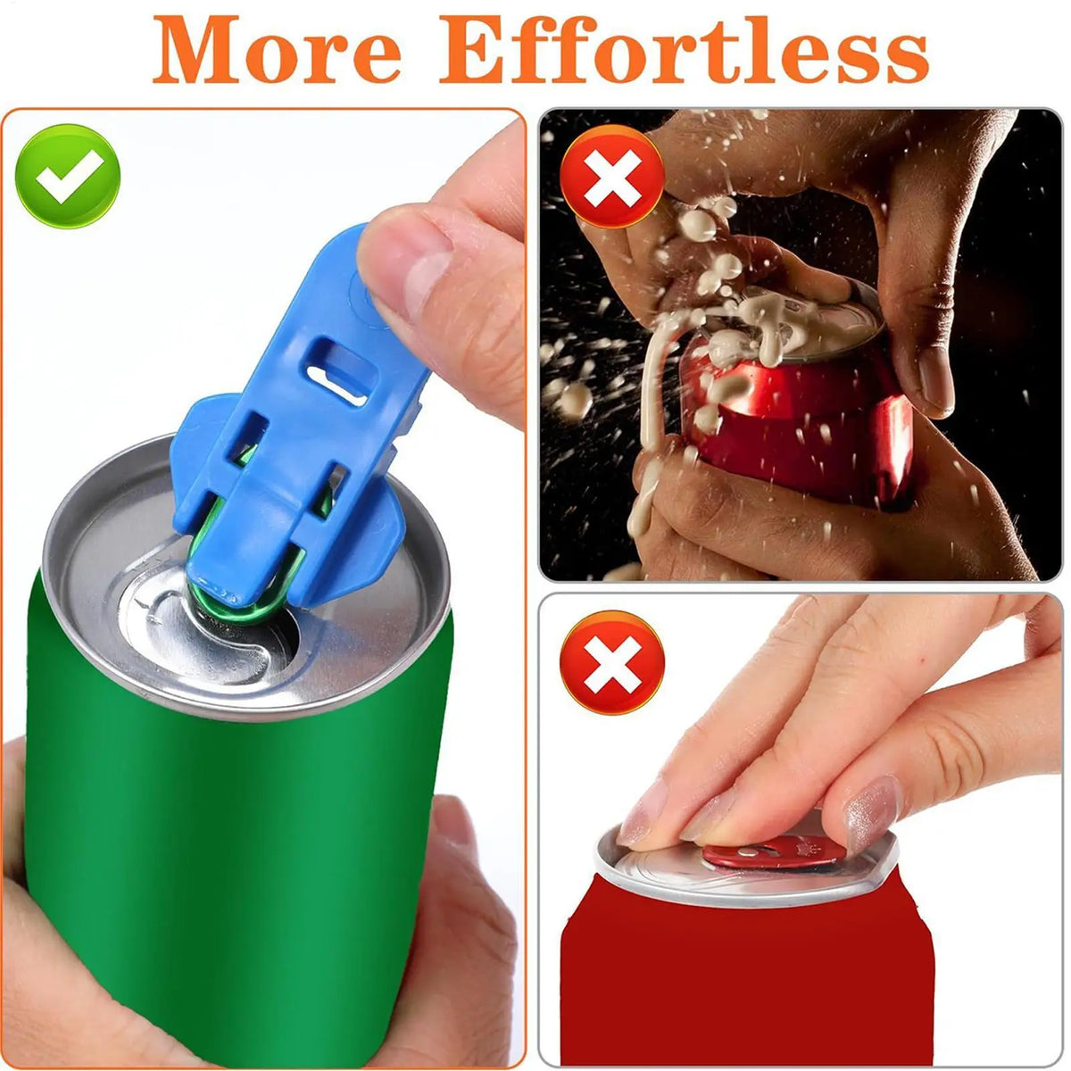24-Pack Handheld Can Opener & Dustproof Lid Sealer for Drinks Can Opener Set Babs