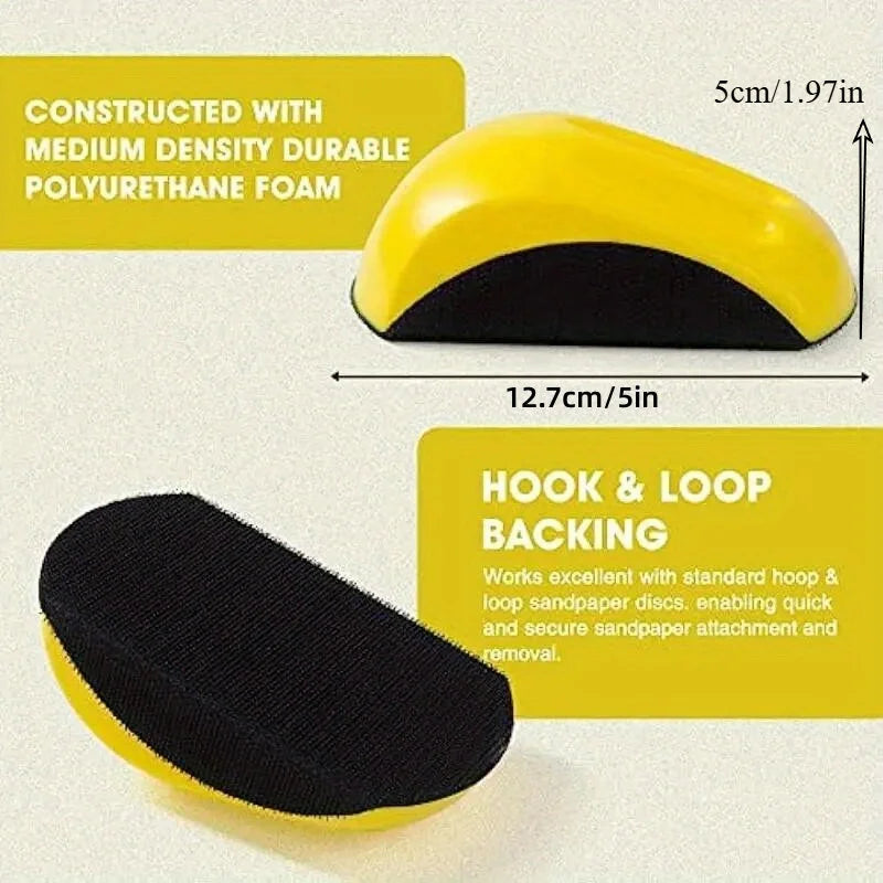 Hook & Loop Hand Sanding Block Set – Round & Mouse for Wood Hand Sanding Block Babs