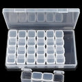 28-Compartment Plastic Nail & Jewelry Organizer Storage Box Jewelry Storage Box Babs 1pc