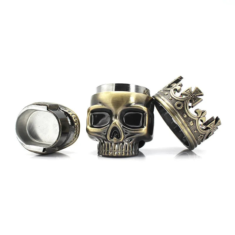 3-Layer Skull Herb & Spice Grinder – Eco-Friendly Plastic Herb Spice Grinder Babs