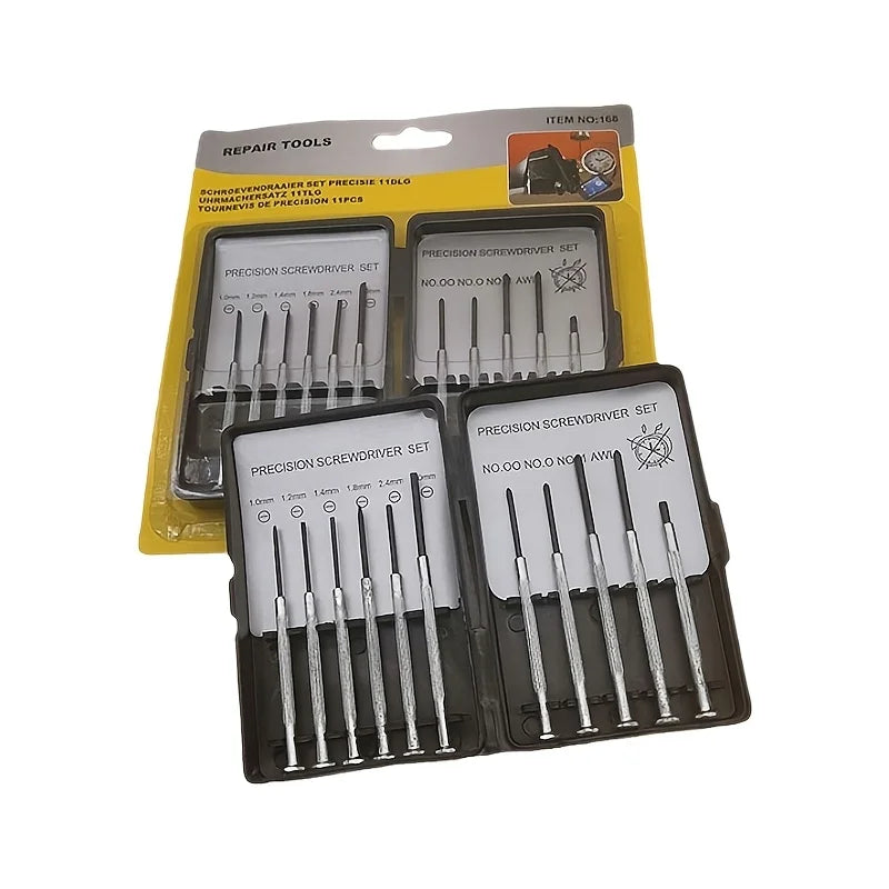 11-Piece Precision Screwdriver Set – Watch, Eyeglass & Electronics Precision Screwdriver Set Babs