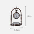 Oeny Compass Table Clock – Retro Brass Minimalist Desk Clock Decorative Desk Clock Babs Compass table clock