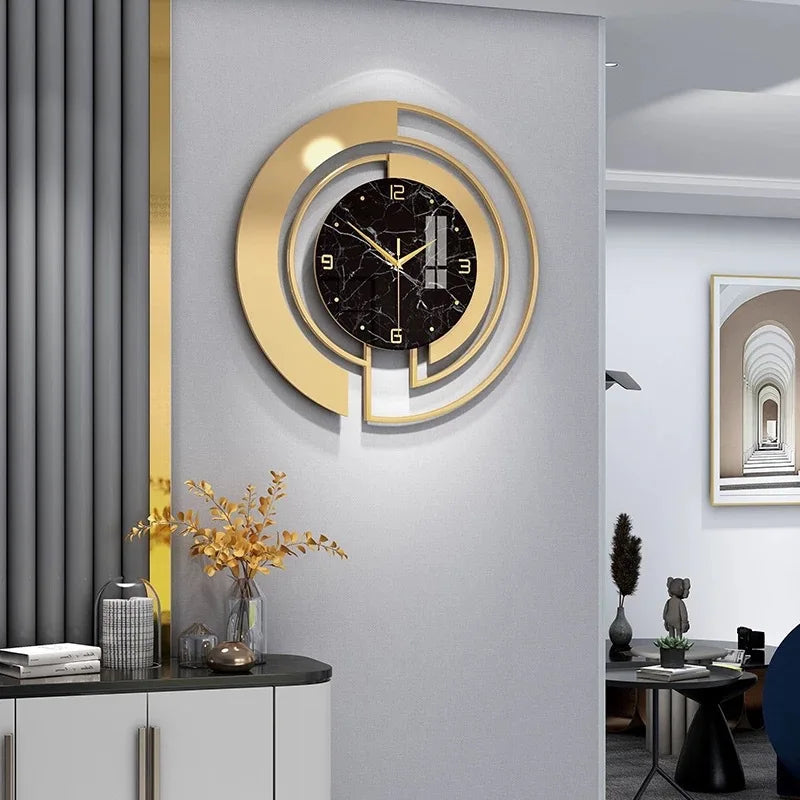 Large Modern Metal Wall Clock 45CM – Minimalist Round Décor Metal Wall Clock Babs